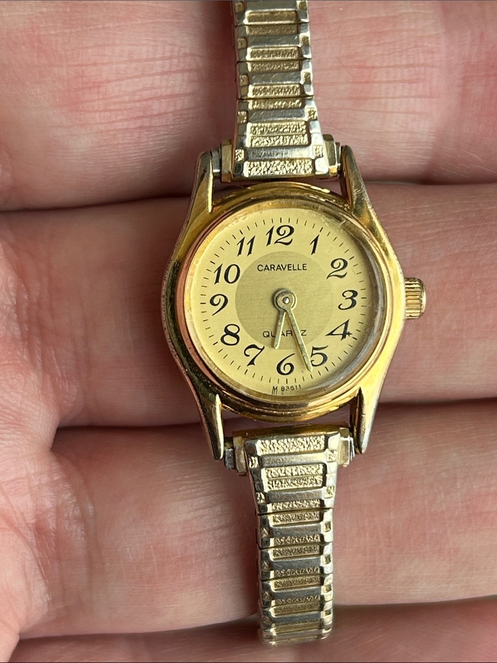 Caravelle(Bulova) Gold-Tone Ladies Quartz Watch
